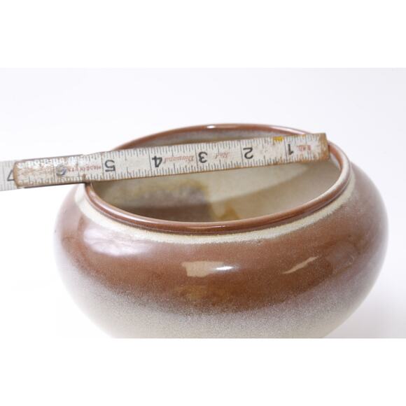 Frankoma, Vase Planter, Pot, Ceramic, Smooth, Brown, 6x6.5", Kitchen, Cooking - Picture 5 of 5